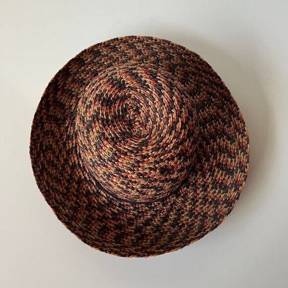 Helen Kaminski Provence Rare Tri Colour Raffia Hat Australia Straw Woven Sun Cap - Picture 4 of 7